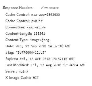 Response from the server
